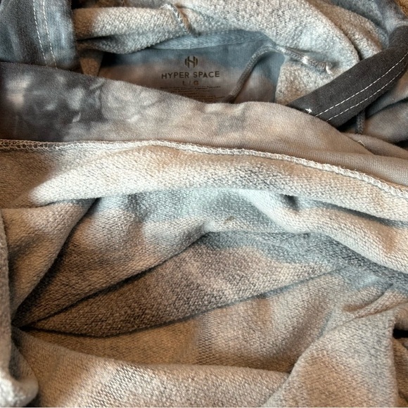Hyper Space NASA Galaxy Gray Tie Dye Pullover Hoodie Sz. L - Picture 12 of 12